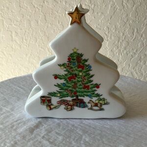 Meiwa: Vintage “Home for the Holidays” Napkin Holder- Japan
